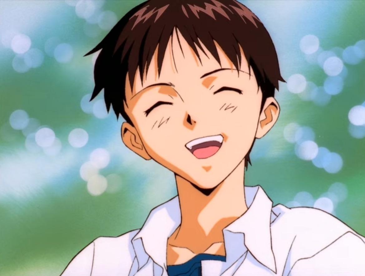 Shinji smiling